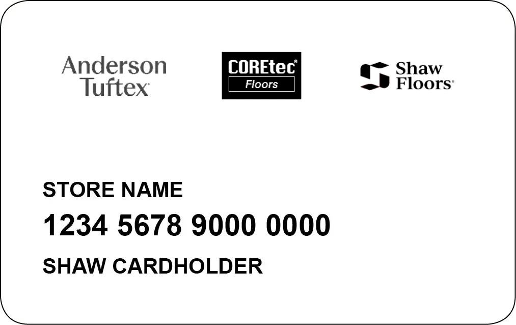 Shaw-Card-Art Financing card | Ultimate Flooring Design Center