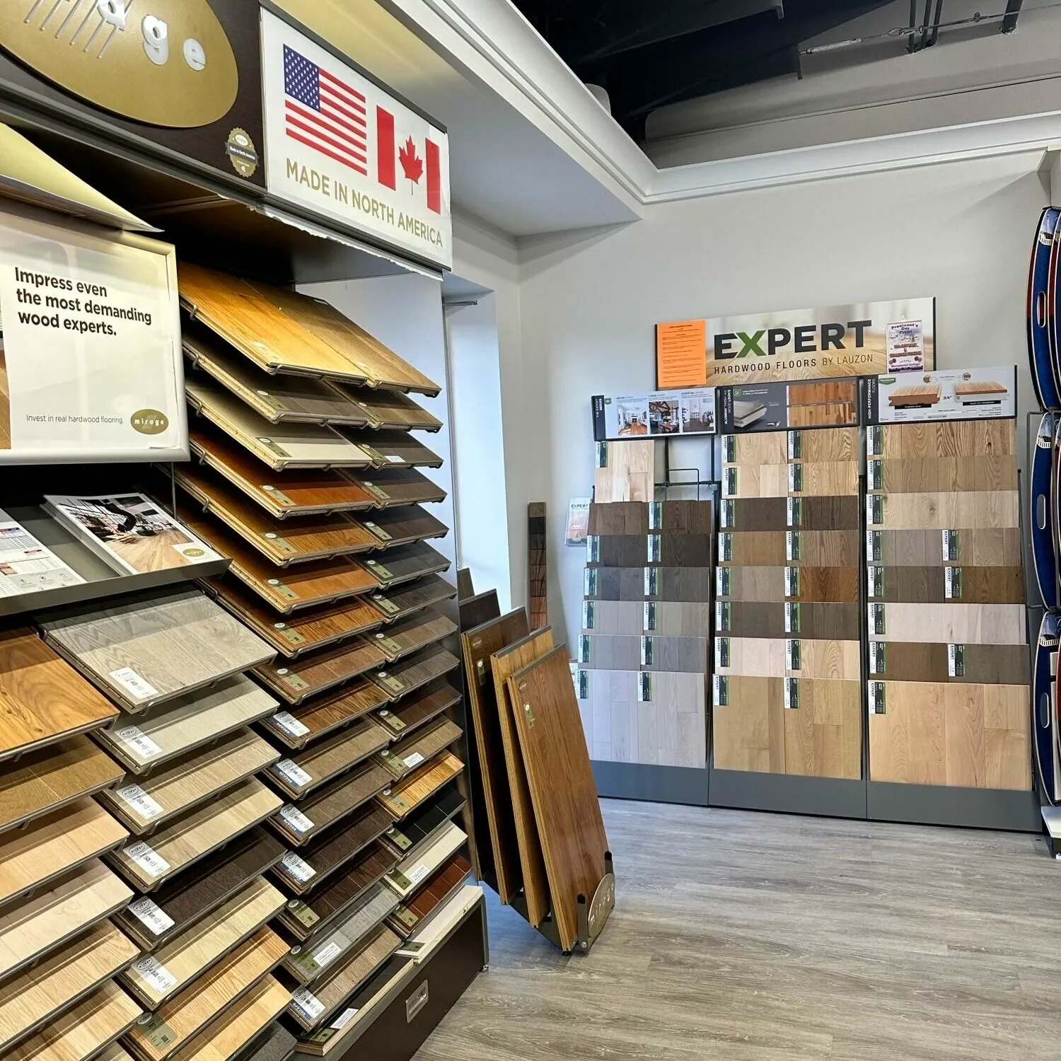 Product samples at showroom | Ultimate Flooring Design Center