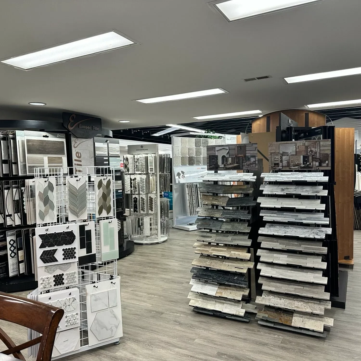 Product samples at showroom | Ultimate Flooring Design Center